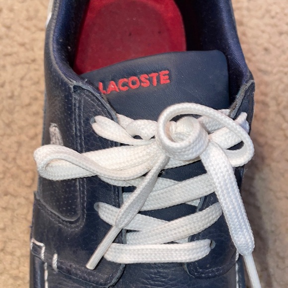 LACOSTE Men's Dreyfus Fashion Sneaker Dark/Navy Blue White Size 8 - Picture 3 of 5